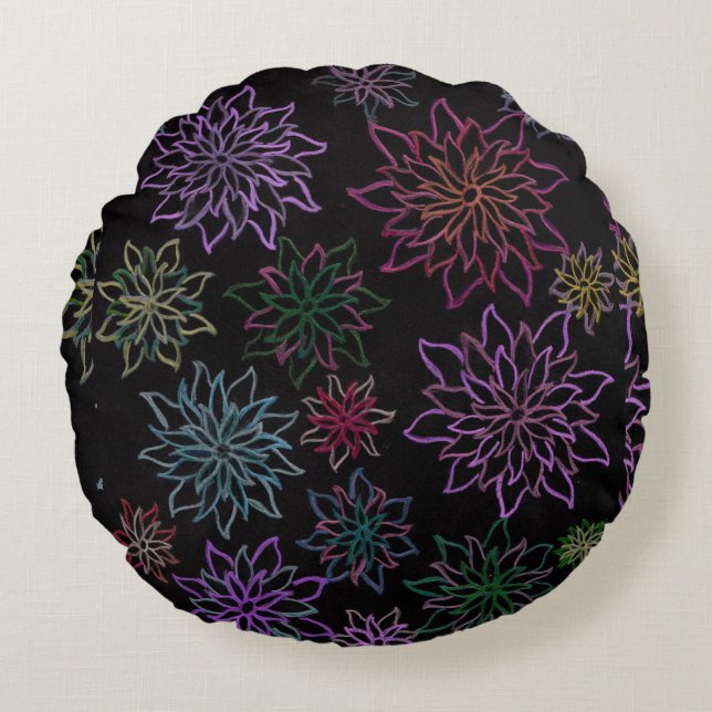 Hemels op rond pluizig kussen. kussen (Voorkant)