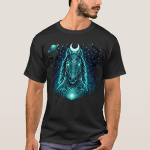 Hemels Paard – Kosmische Vrijheid Wilde Dieren Mel T-shirt