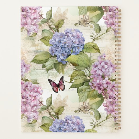 Hemels Paarse Hydrangea Harmony Planner (Achterkant)