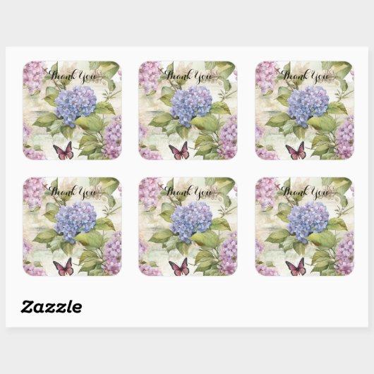 Hemels Paarse Hydrangea Harmony Sticker (Vel)