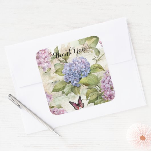 Hemels Paarse Hydrangea Harmony Sticker (Envelop)