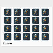 Hemels Paasei Vierkante Sticker (Vel)