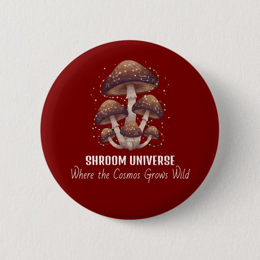 Hemels Paddenstoelen Sterrenbeeld Universum Ronde Button 5,7 Cm (Voorkant)