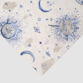 Hemels Papier met Manen & Sterren Navy/Cream (Detail)