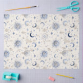 Hemels Papier met Manen & Sterren Navy/Cream (Craft)