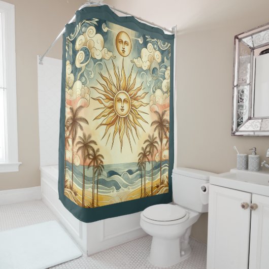 hemels paradijs douchegordijn (In situ)