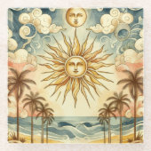 hemels paradijs glazen onderzetter (Voorkant)