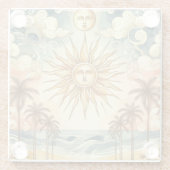 hemels paradijs glazen onderzetter (Achterkant)