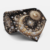 Hemels Patroon Diamant Stropdas (Opgerold)