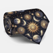 Hemels Patroon Diamant Stropdas (Opgerold)