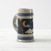 Hemels patroon papier astronomie bierpul (Voorkant links)