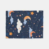 Hemels patroon papier astronomie fleece deken (Voorkant (Horizontaal))