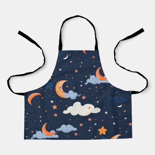 Hemels patroon papier astronomie schort (Voorkant)