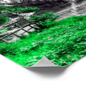 Hemels Poort: Groene plons van kleur Poster (Hoek)