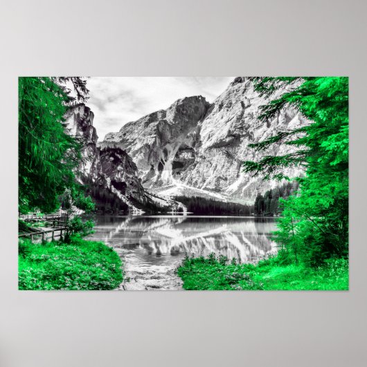 Hemels Poort: Groene plons van kleur Poster (Voorkant)