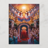 Hemels poort Jezus omringd door engelen Briefkaart (Voorkant)