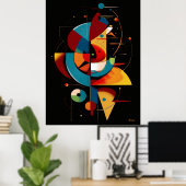 Hemels Ritme – Abstracte Geometrische Beweging Poster (Thuiskantoor)