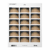 Hemels romantisch retouradreslabel etiket (Full Sheet)