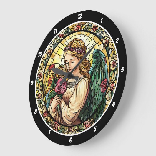 Hemels Roos Serenade Glas in lood Angel Grote Klok (Hoek)