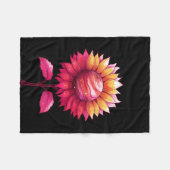 Hemels Roos-zwart Fleece Deken (Voorkant (Horizontaal))