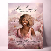 Hemels Roze Bloemen Memorial Welkomstbord Poster