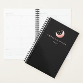 Hemels Roze Goud Halve Maan Sterren Logo Planner (Display)