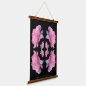 Hemels Roze Roos Bloem Abstract Hangend Wandkleed (Gebogen)