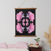 Hemels Roze Roos Bloem Abstract Hangend Wandkleed (Slaapkamer)