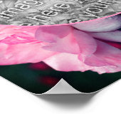 Hemels Roze Roos Bloem Maak Je Eigen Foto Poster (Hoek)