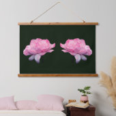 Hemels Roze Roos Bloem Tweeling Hangend Wandkleed (Slaapkamer)