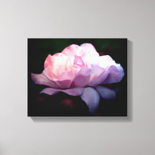 Hemels Roze Roze Bloem Kunst Schilderij Canvas Afdruk