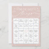 Hemels Roze Vind De Gast Bingo Kaart (Voorkant)