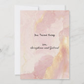 Hemels Roze Waterverf Bruiloft Dank u Kaarten (Achterkant)