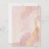 Hemels Roze Waterverf Bruiloft RSVP Kaart (Achterkant)