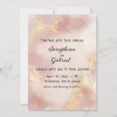 Hemels Roze Waterverf Bruiloft Uitnodiging (Voorkant)