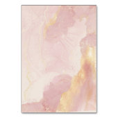 Hemels Roze Waterverf Trouwtafel Nummer Kaart (Achterkant)