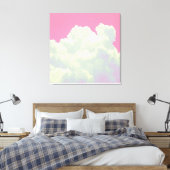Hemels - Roze Wolken - Canvasprint Canvas Afdruk (Insitu (Slaapkamer))