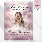 Hemels Roze Wolken Memorial Sign Poster