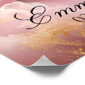 Hemels Roze Wolken Memorial Welkomstbord Poster (Hoek)