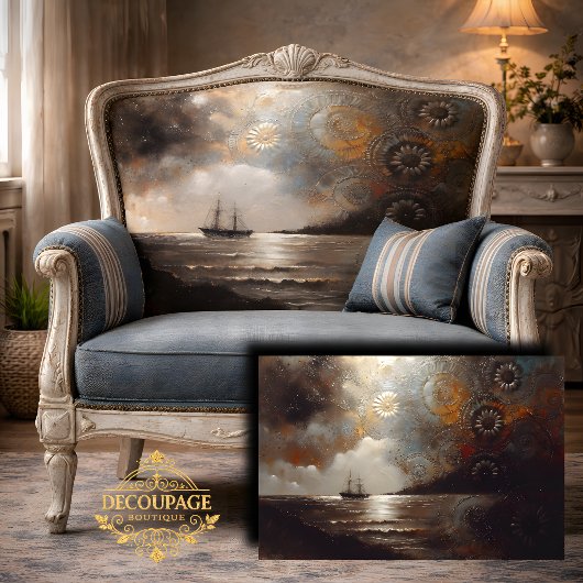 Hemels Schip Reis Decoupage Tissuepapier