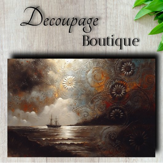 Hemels Schip Reis Decoupage Tissuepapier