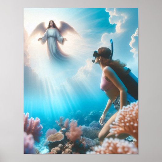 Hemels snorkelen poster (Voorkant)