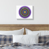 Hemels spectrum Mandala Canvasprint Canvas Afdruk (Insitu (Slaapkamer))