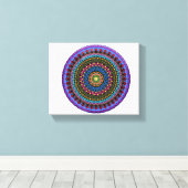 Hemels spectrum Mandala Canvasprint Canvas Afdruk (Insitu (Houten vloer))