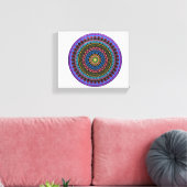 Hemels spectrum Mandala Canvasprint Canvas Afdruk (Insitu (Woonkamer))