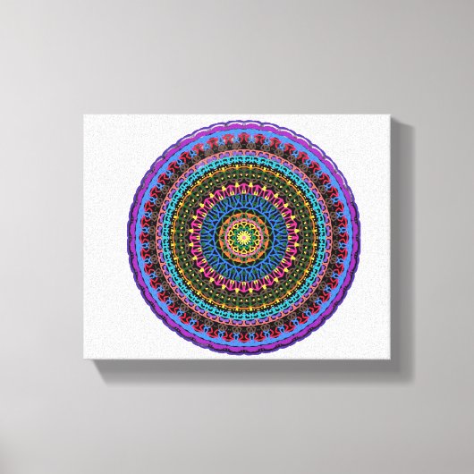 Hemels spectrum Mandala Canvasprint Canvas Afdruk (Voorkant)