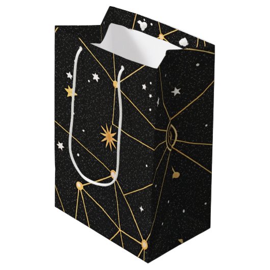 Hemels Sterrenbeeld Patroon (3) Medium Cadeauzakje (Voorkant Gekanteld)
