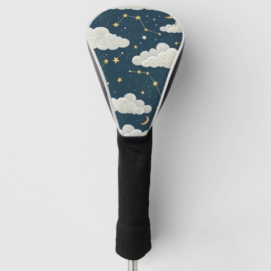 Hemels Sterrenbeeld Patroon (6) Golfheadcover (Voorkant)