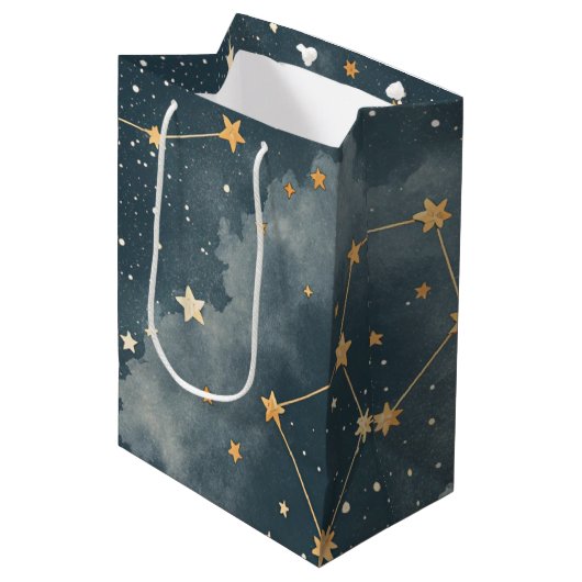 Hemels Sterrenbeeld Sterrenpatroon (4) Medium Cadeauzakje (Voorkant Gekanteld)