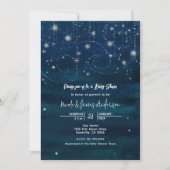 Hemels Sterrenhemel Wervelingen Baby Shower Uitnod Kaart (Voorkant)